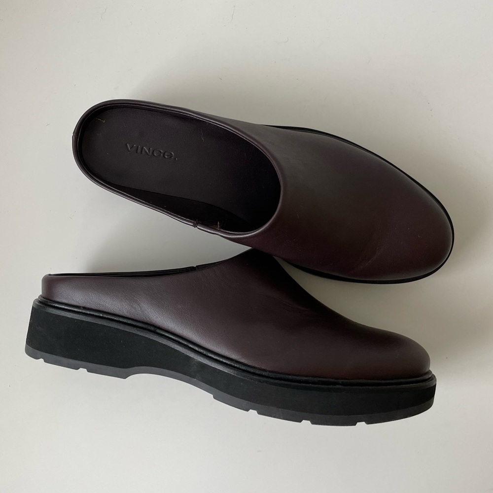 VINCE Burgundy Mule - Size 8.5